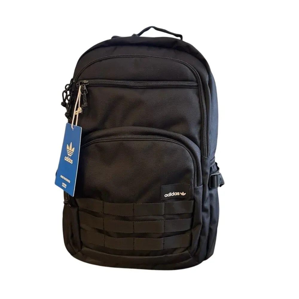 Adidas Originals Daily Backpack Black White Laptop Compartment school travel NWT